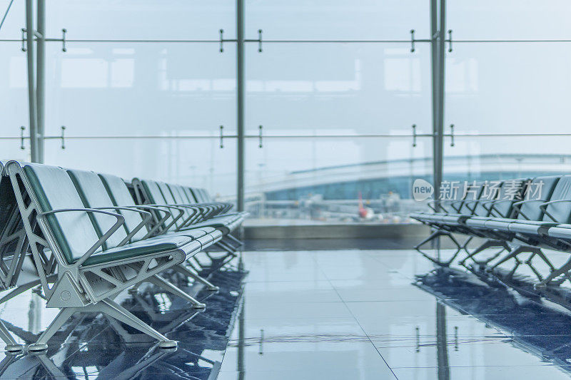 Seats of airport waiting area